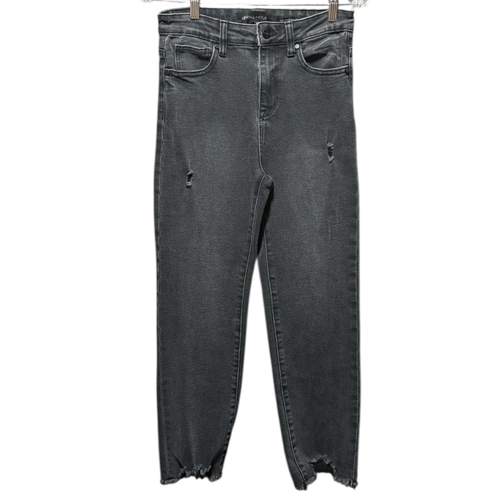 Kendall & Kylie Charcoal High-Rise Jeans ankle length